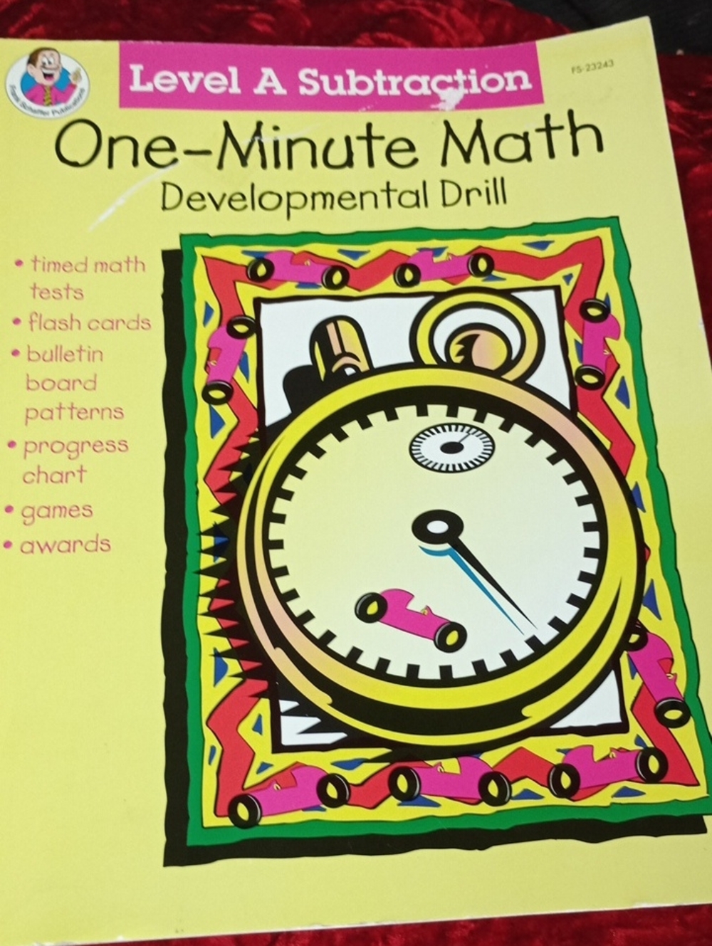 One-Minute Math Developmental Drill Level A Subtraction - Yellow